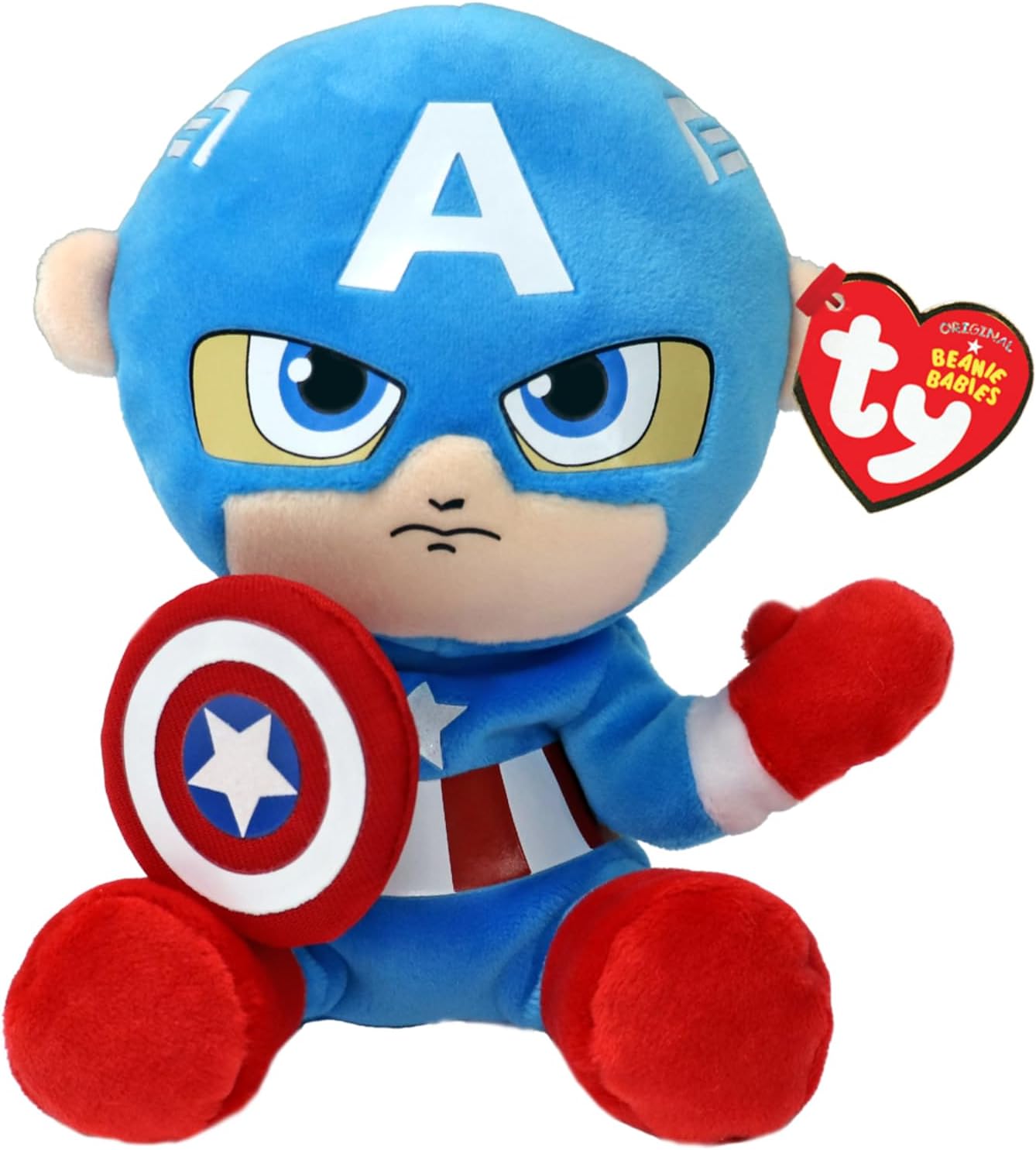 TY Beanie Babies Captain America (Soft Body) - 6"