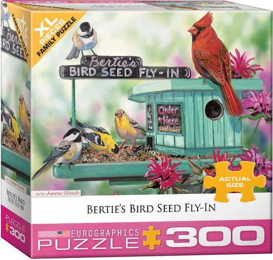 Eurographics Bertie's Bird Seed Fly-In by Janene Grende 300-Piece XL Puzzle